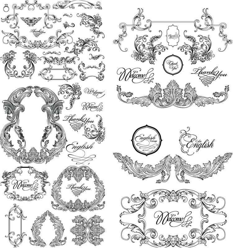 11 Baroque Vector Frames Images