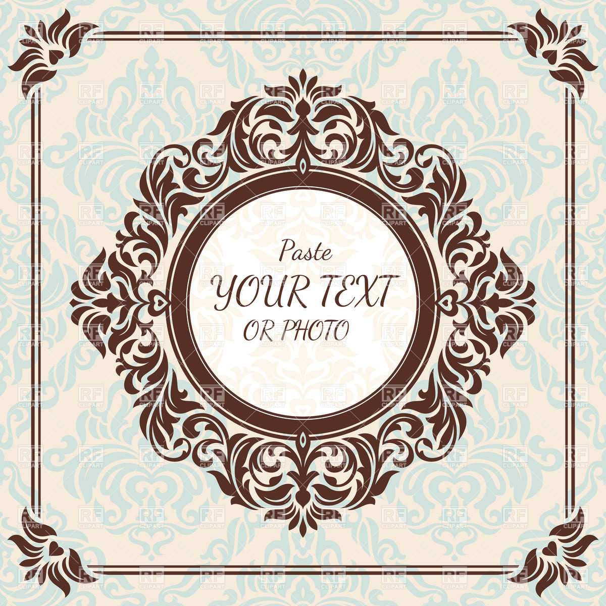 Vintage Floral Frames Vector