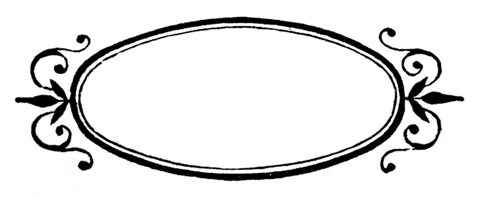 Vintage Oval Fancy Frame Clip Art