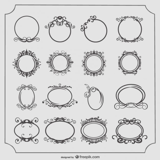 Vintage Oval Frame Vector Free