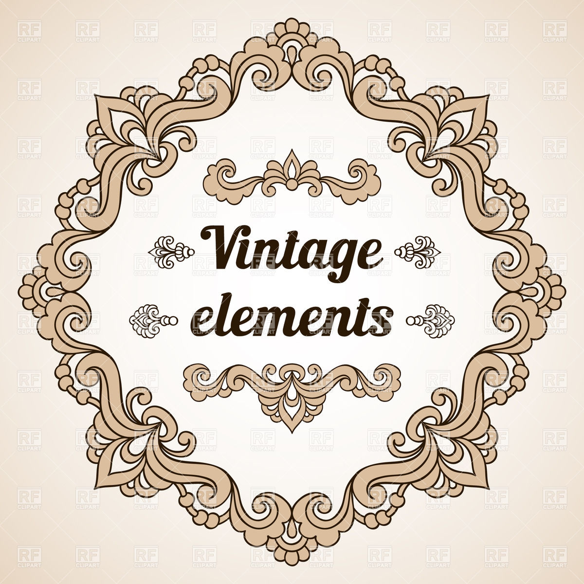 Vintage Round Vector Frames