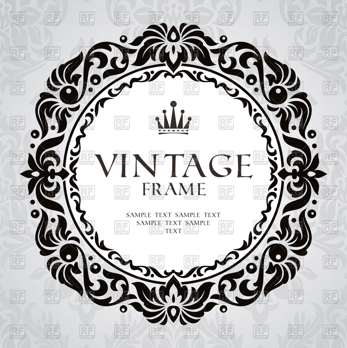 Vintage Round Vector Frames