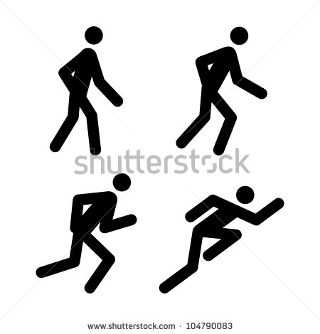 Walking Jogging Running Icon Walking Jogging Running Icon