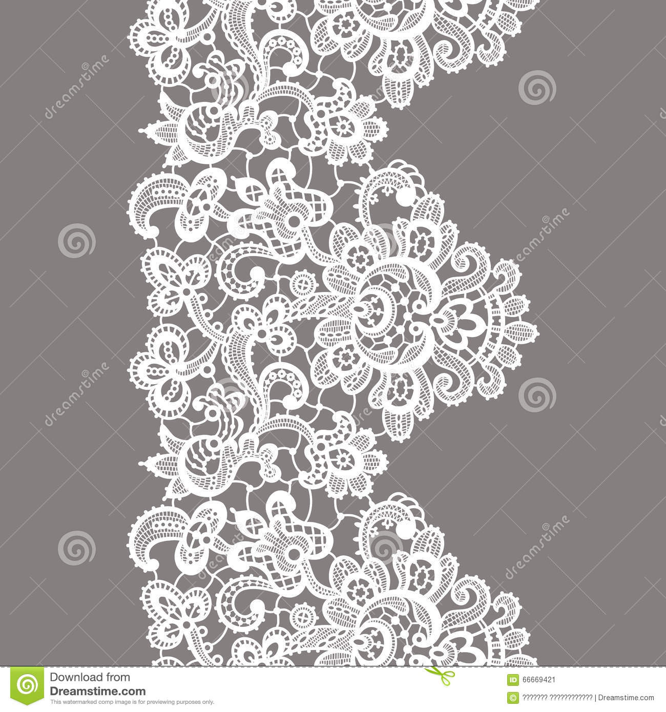 White Lace Border Vector