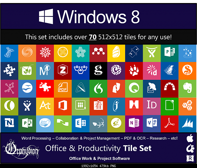 Windows 8 Metro Tile Icons
