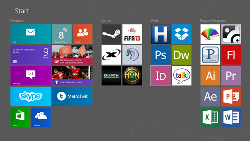 Windows 8 Metro Tile Icons