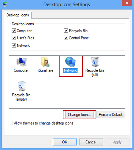 Windows 8 Network Desktop Icon
