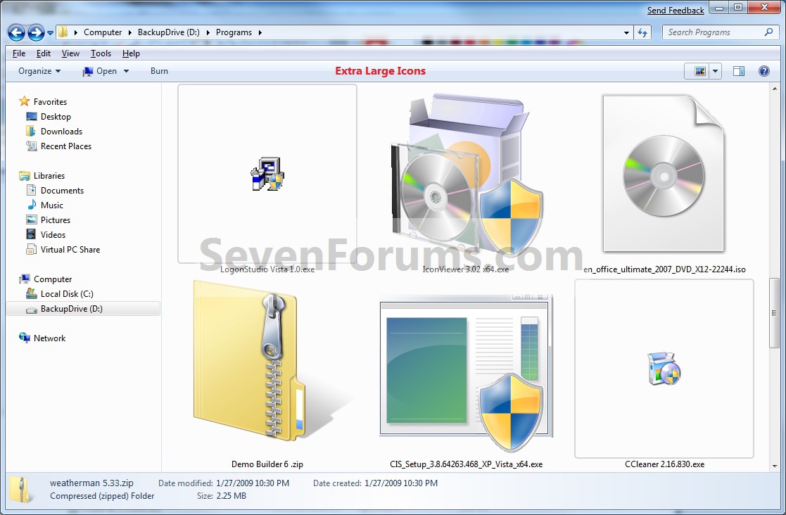 Windows Folder Icon Size Windows Folder Icon Size