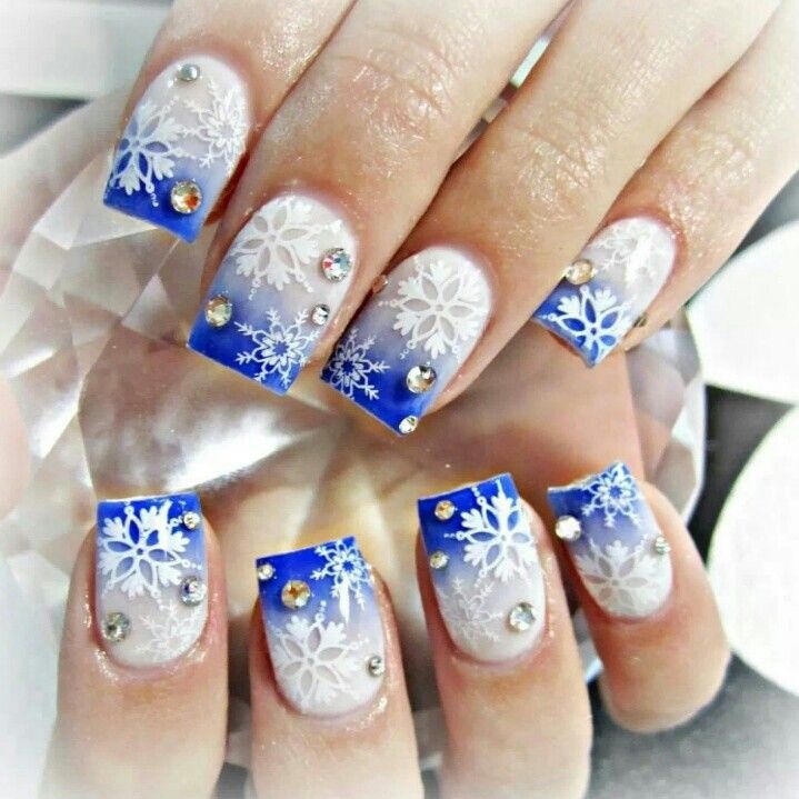 Winter Acrylic Nails