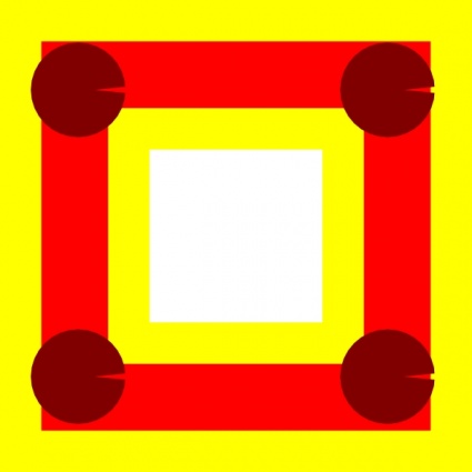 Yellow Square Logo with Red Block