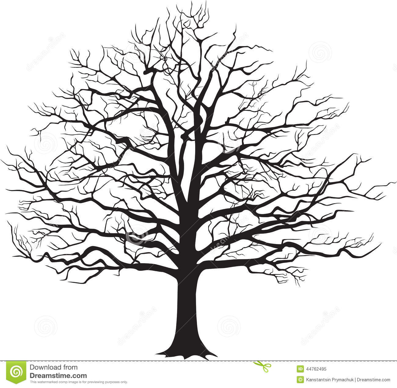 Bare Tree Silhouette Vector