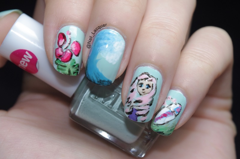 Beach Themed Nail Art