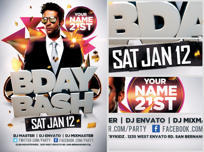 Birthday Bash Flyer Templates