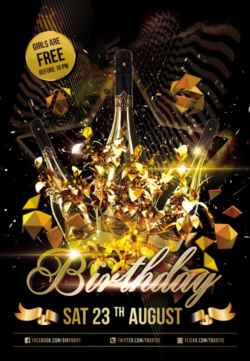 Birthday Club Flyer Templates Free