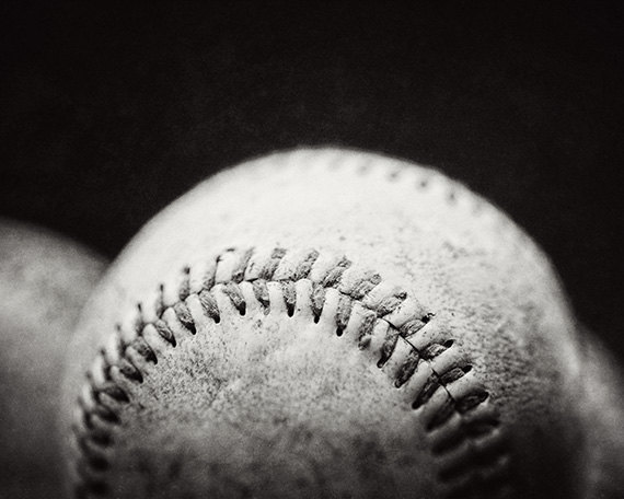 Black and White Baseball Photography