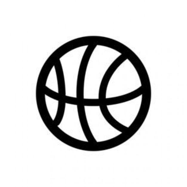 Black and White Basketball Icon