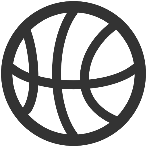 Black and White Basketball Icon