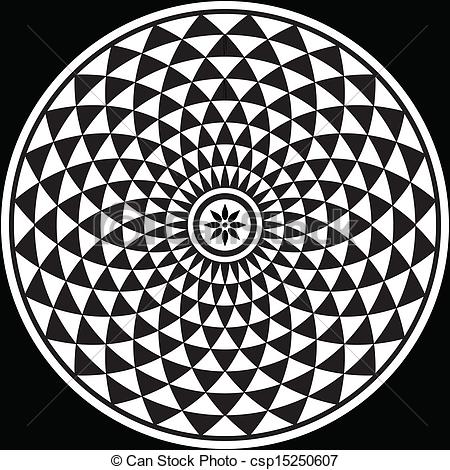 Black and White Circular Design Black and White Circular Design