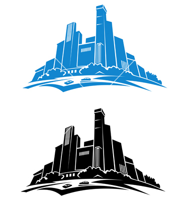 Building Silhouette Vector