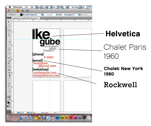 Business Card Font Styles Business Card Font Styles