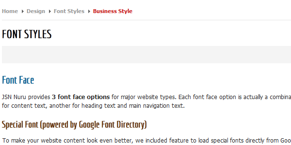 Business Font Styles