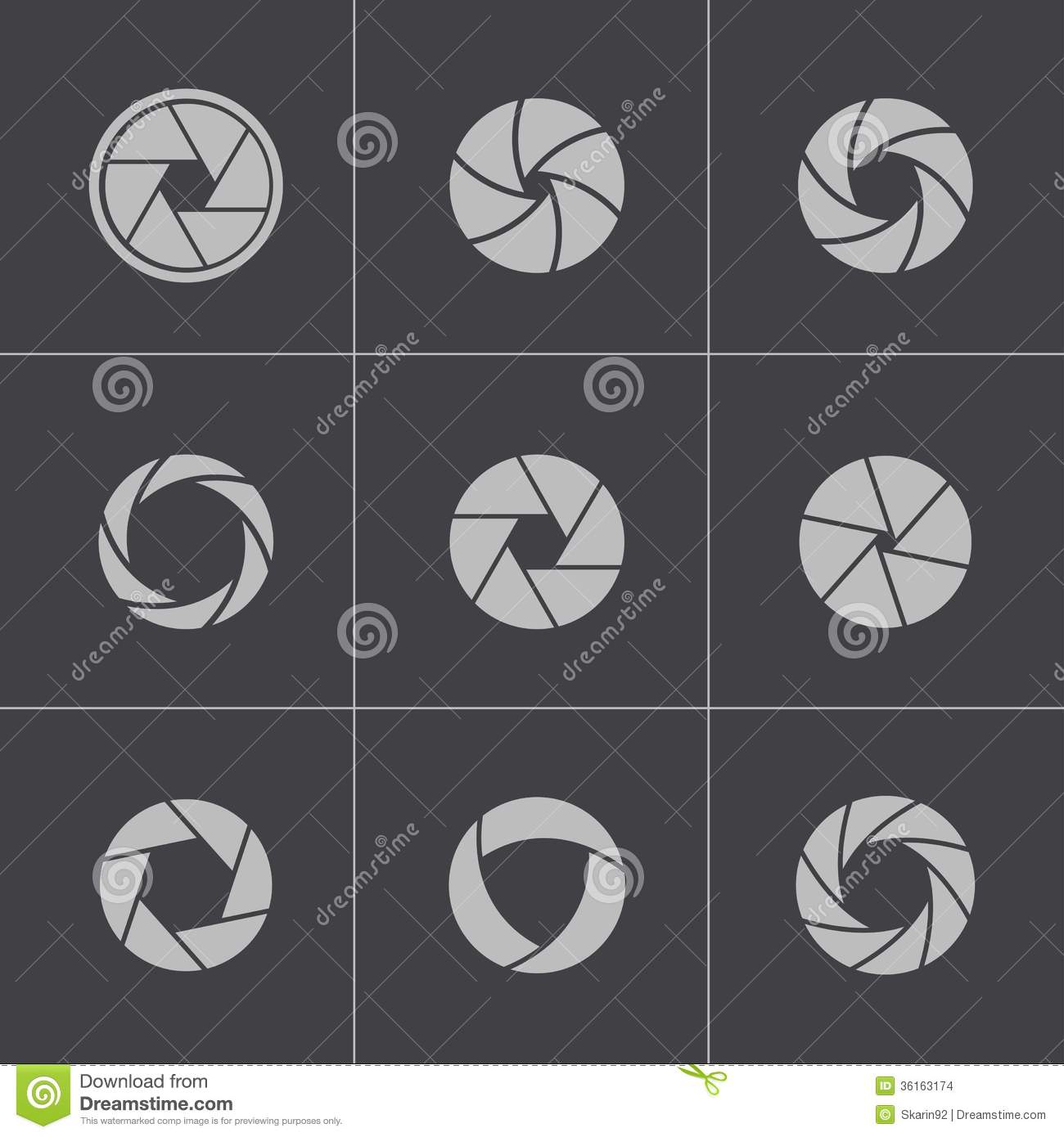 Camera Shutter Vector Icon Camera Shutter Vector Icon