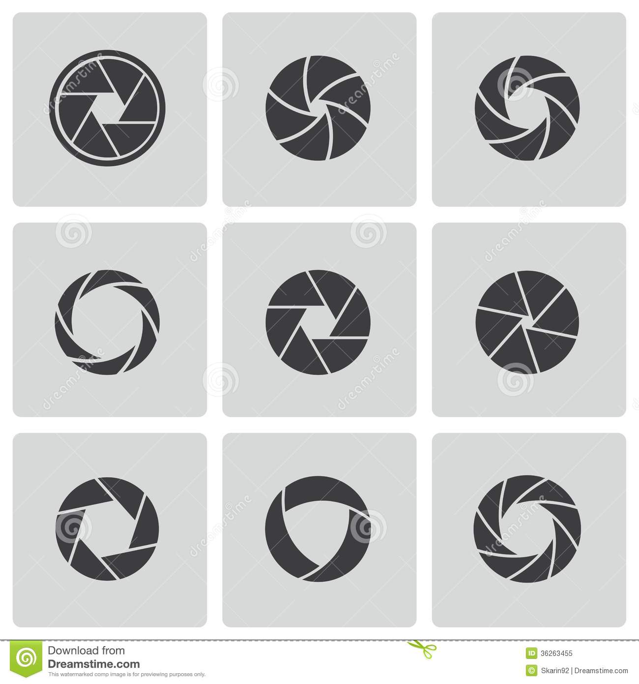 Camera Shutter Vector Icon Camera Shutter Vector Icon