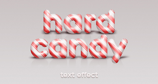 Candy Cane Text Effect