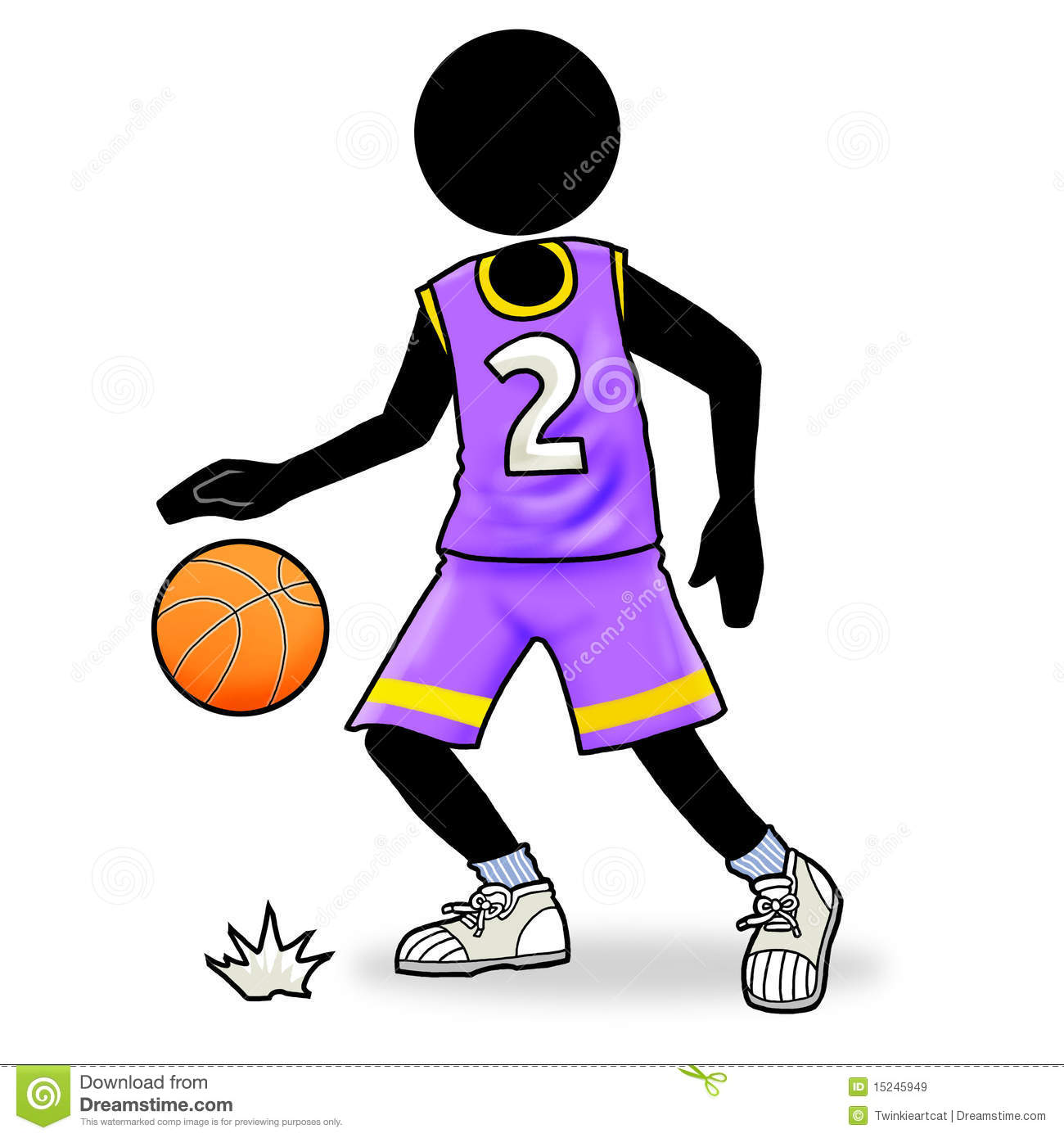 Cartoon Basketball Player Icon