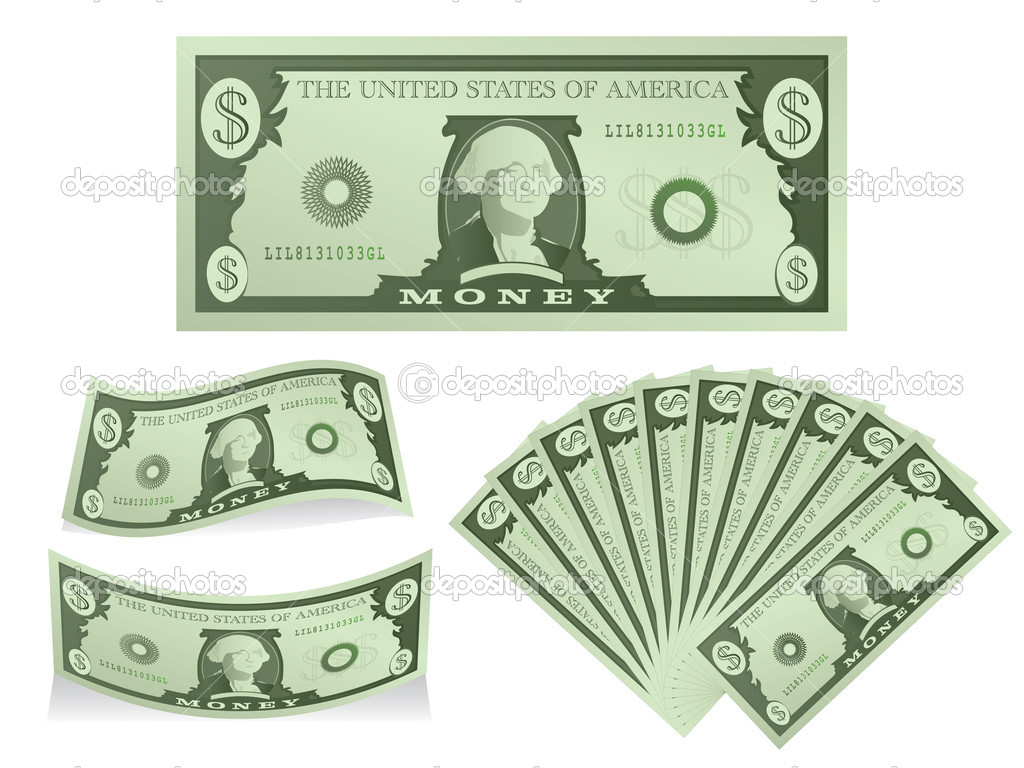 Cartoon Dollar Bill Icon