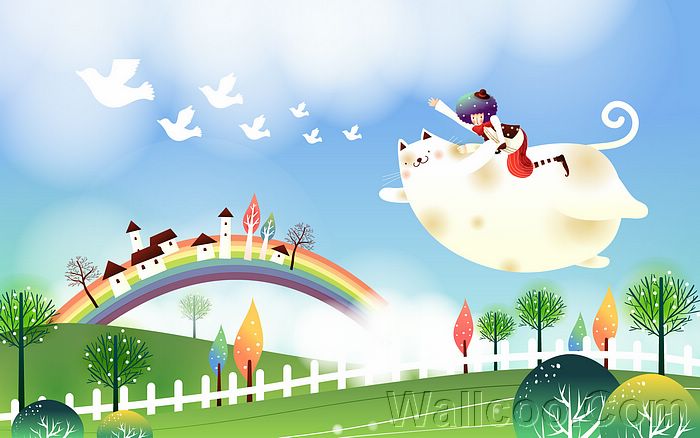 Cartoon Fairy Flying