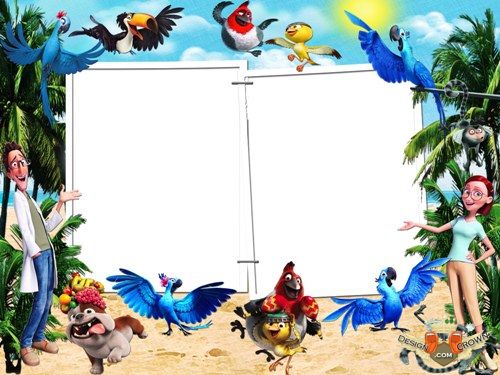 Cartoon with Photoshop Backgrounds Frames