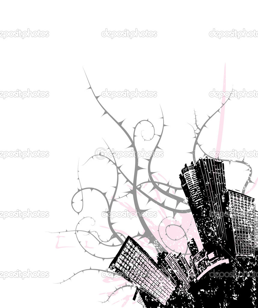 City Grunge Vector Art