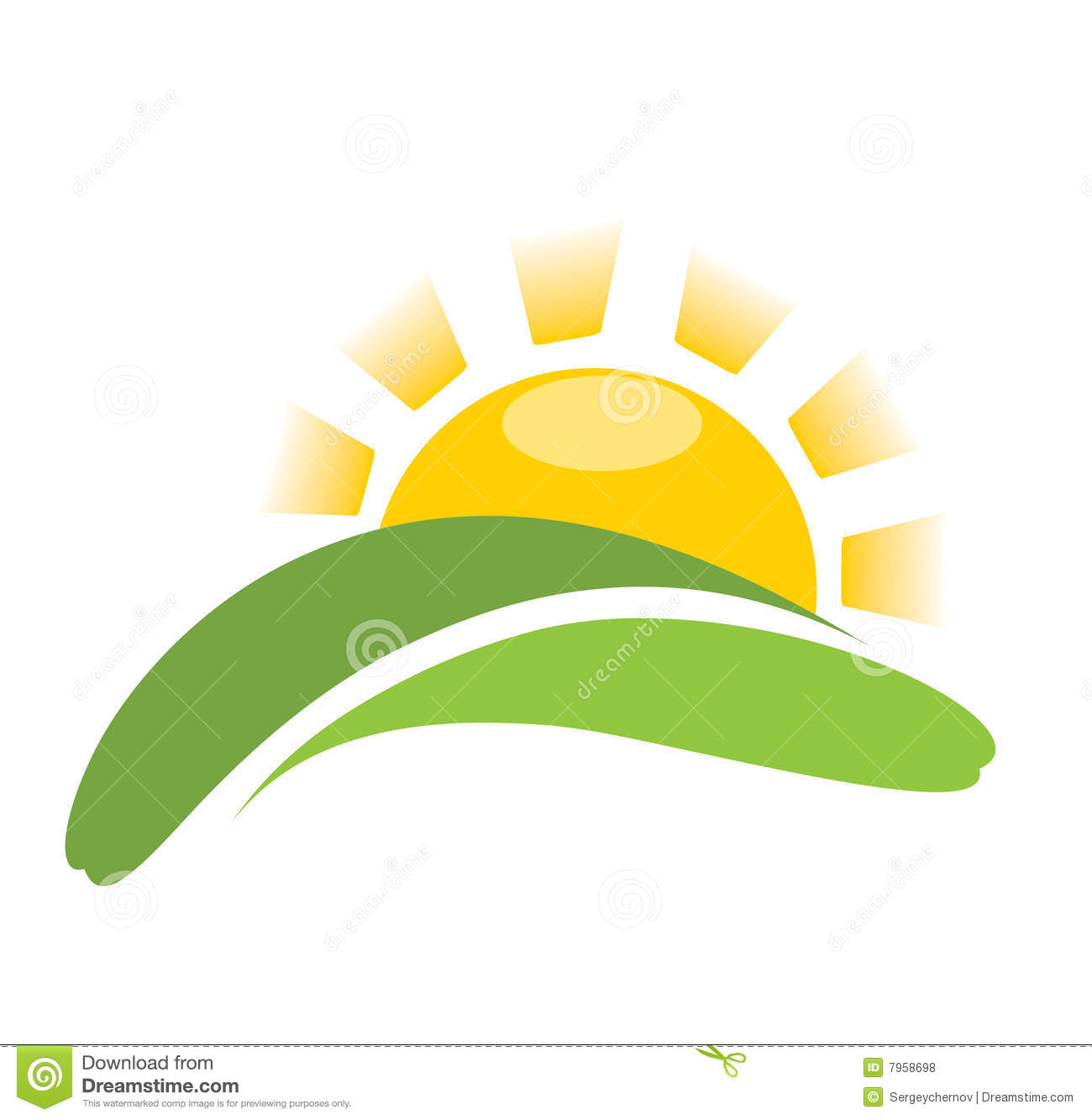 Clip Sunrise Vector Art