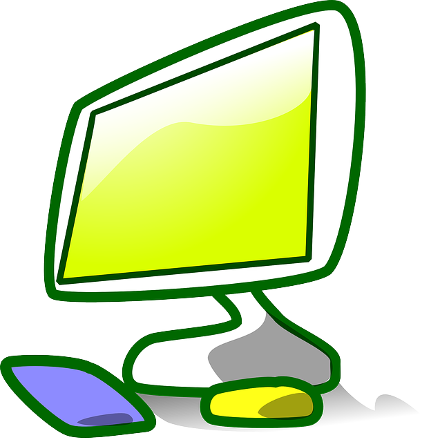 Colorful Computer Keyboard Clip Art