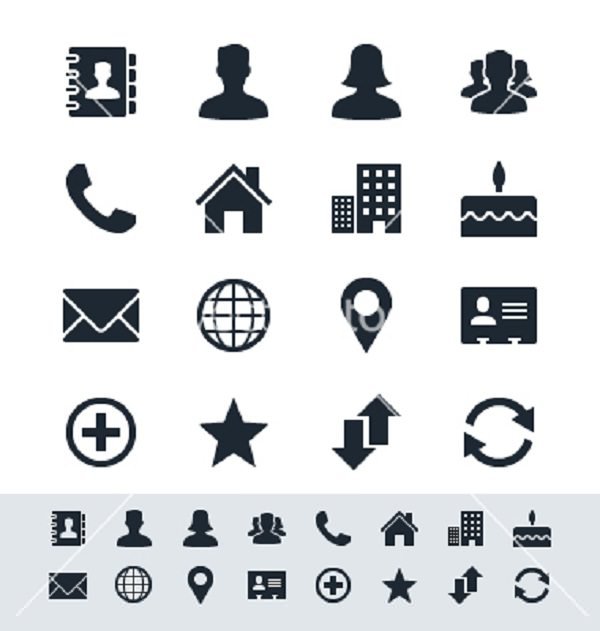 Contact Icons Vector Free