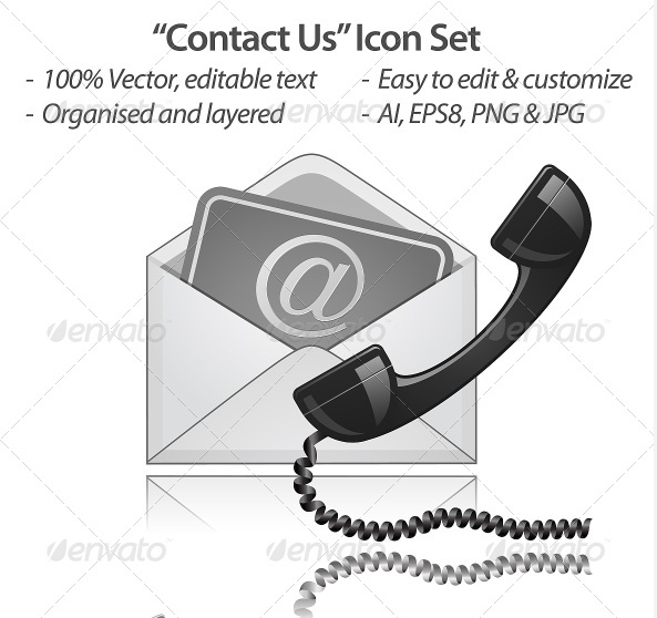 Contact Us Icon Vector