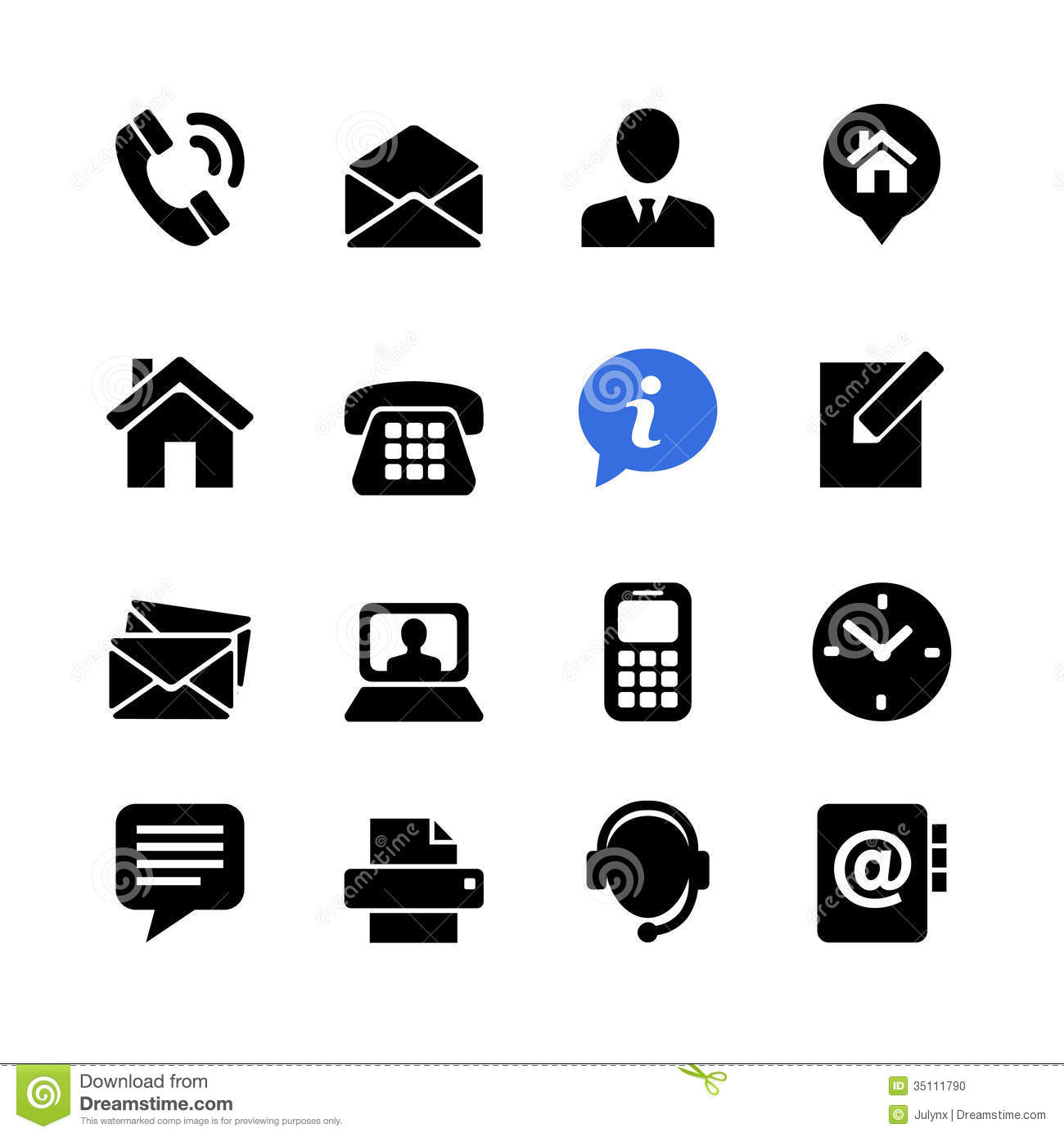 Contact Us Web Icons for Websites