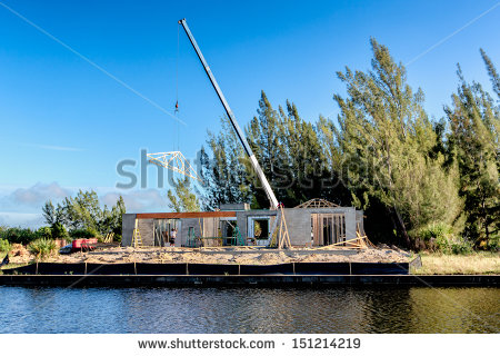 Crane Lifting Roof Truss