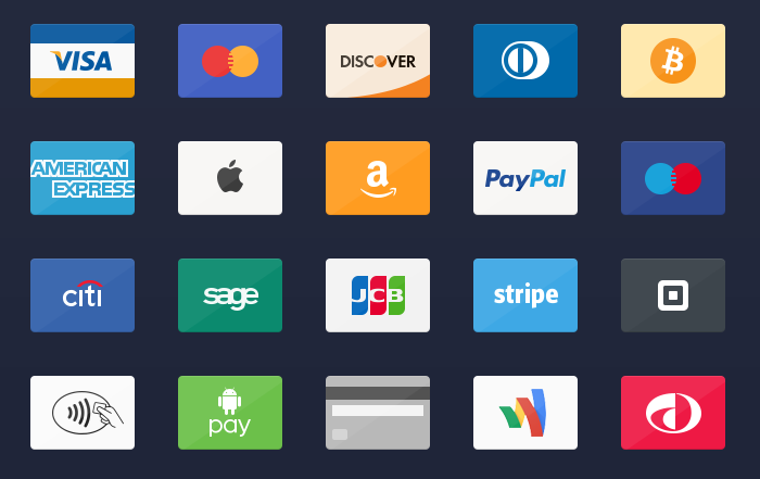 Credit Card Flat Icons