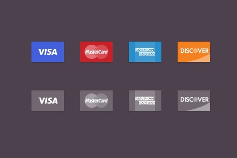 Credit Card Flat Icons