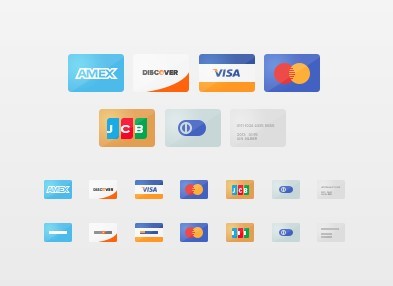 Credit Card Flat Icons