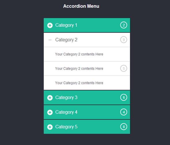 CSS Accordion Menu