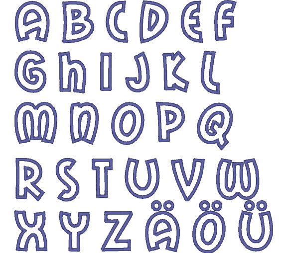 Cute Font Letters Alphabet