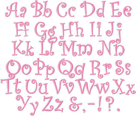 Cute Font Letters Alphabet