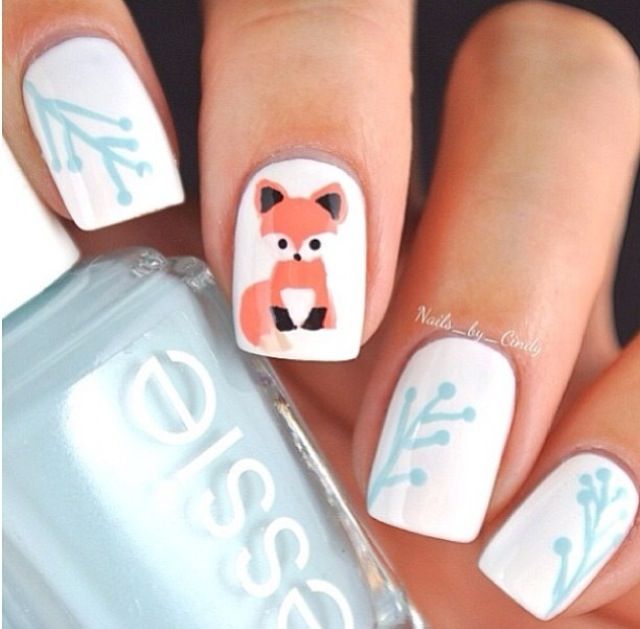 Cute Fox Nail Art