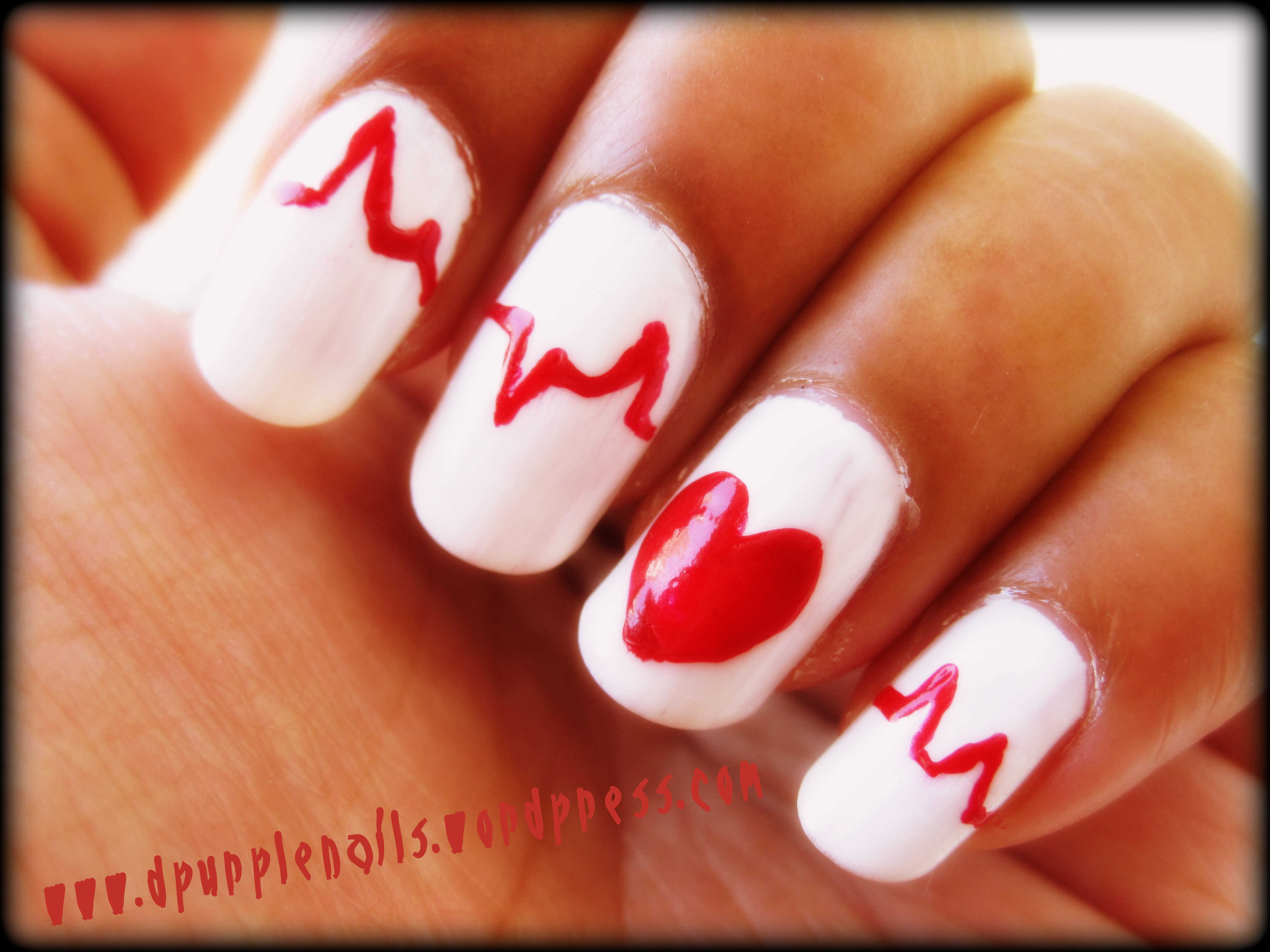 Cute Simple Nail Art Heart