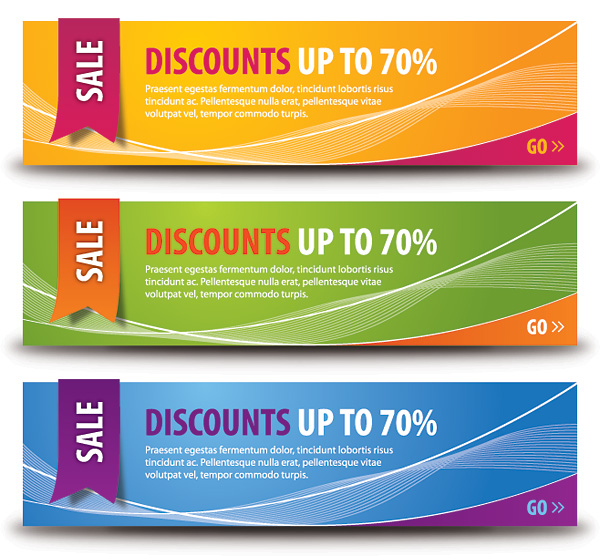 Discount Vector Graphic Banners