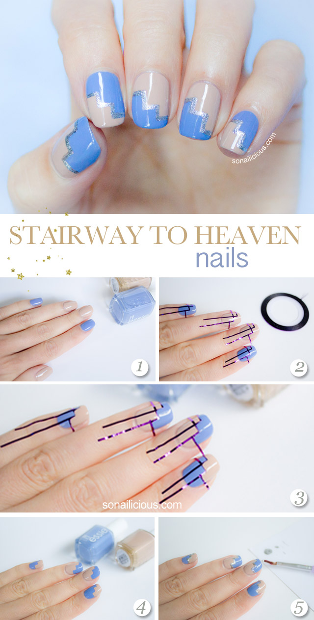 Easy Nail Designs with Tape Step by Step