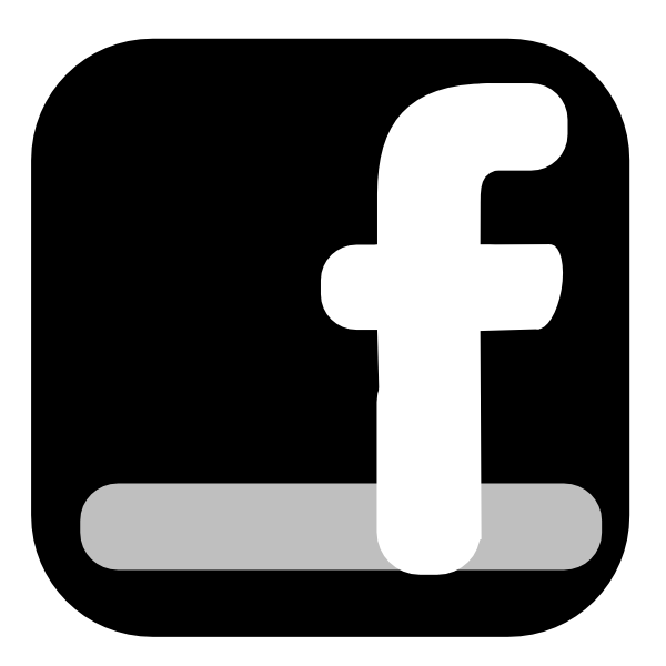 Facebook Icon Black and White